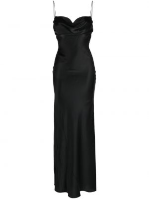 Hedvábné večerní šaty bez rukávů Rachel Gilbert černé