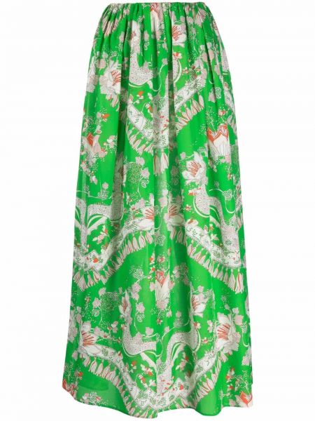 Falda de cintura alta con estampado Emilio Pucci verde
