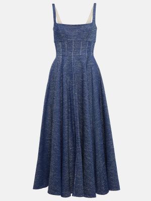 Niebieska sukienka midi Emilia Wickstead