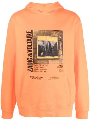 Kapučdžemperis ar apdruku Zadig&voltaire oranžs
