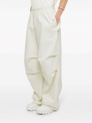 Hose ausgestellt mit plisseefalten Jil Sander weiß