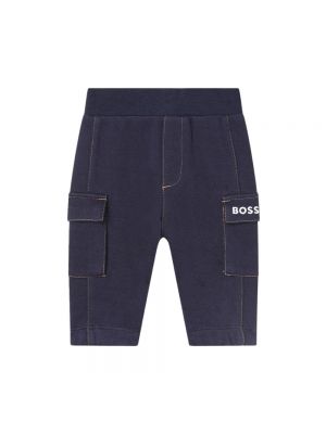 Spodnie cargo Hugo Boss niebieskie