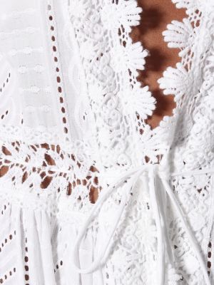 Tunique brodée en coton Melissa Odabash blanc