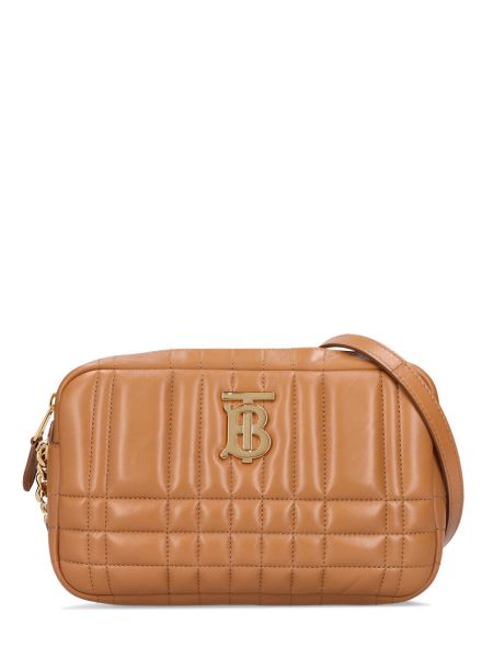 Lær mini bag Burberry brun