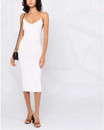 Sukienka midi z otwartymi plecami Dsquared2 biała