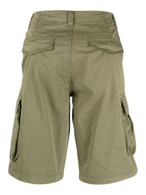 Shorts cargo en coton avec poches Mc2 Saint Barth vert