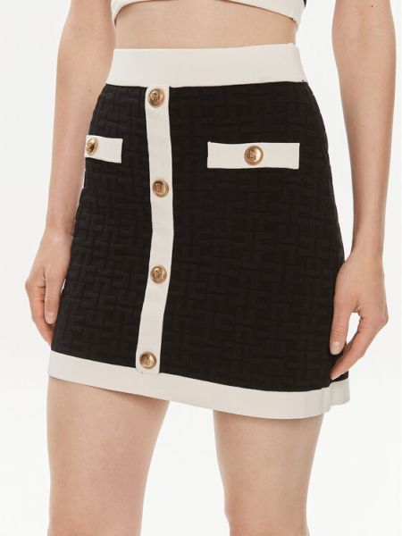 Mini suknja slim fit Elisabetta Franchi crna