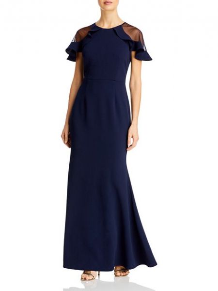 Платье с рюшами Eliza J синее