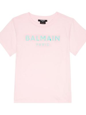 Jersey puuvilla t-paita tytöille Balmain Kids pinkki