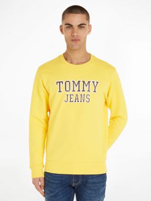 Mikina s kapucí s potiskem Tommy Jeans žlutá