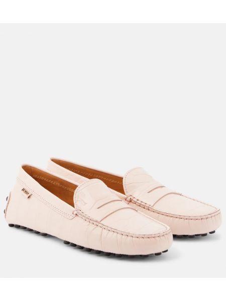 Platta skor i läder Tod's rosa