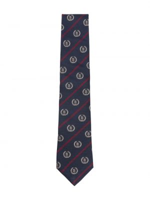 Cravatta con stampa Brunello Cucinelli blu