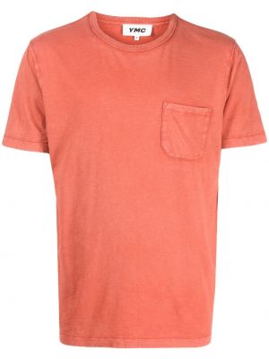 Bombažna majica Ymc oranžna