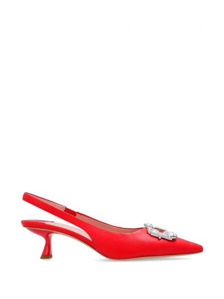 Pantofi cu toc din piele slingback Kate Spade roșu