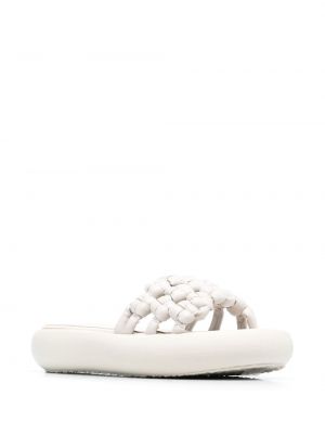Pīti dabīgās ādas kurpes ar platformu Vic Matié balts