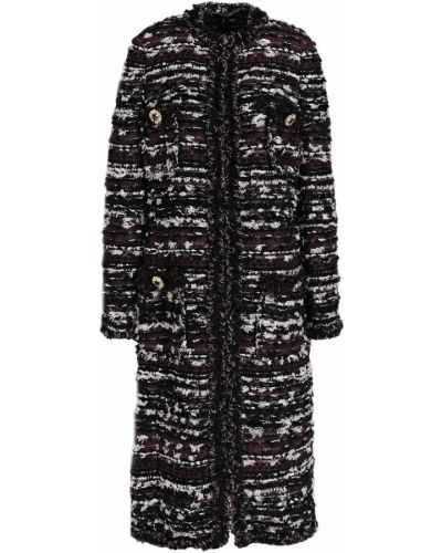 Пальто твидовое Dolce & Gabbana, коричневое