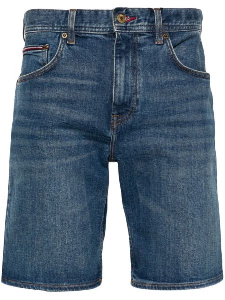 Broderet denimshorts Tommy Hilfiger blå