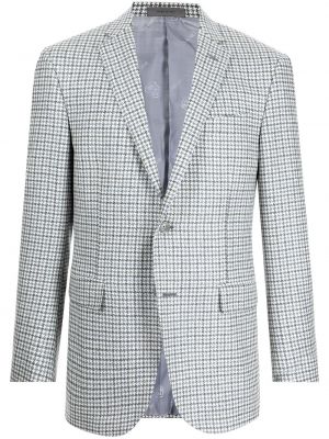 Sjekket lang blazer Corneliani grå