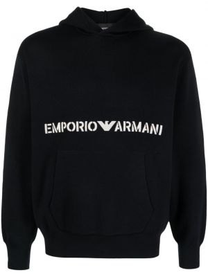 Mikina s kapucí s výšivkou Emporio Armani