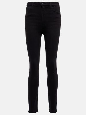 Høy midje skinny jeans 7 For All Mankind svart