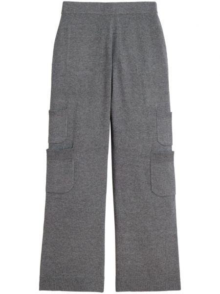 Pletené kalhoty Apparis šedé