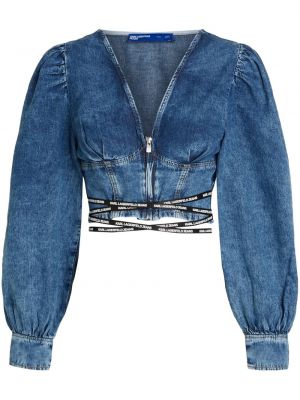 Μπλούζα με λαιμόκοψη v Karl Lagerfeld Jeans