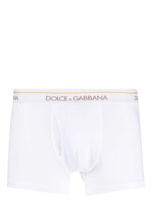 Boxeri din bumbac Dolce & Gabbana alb