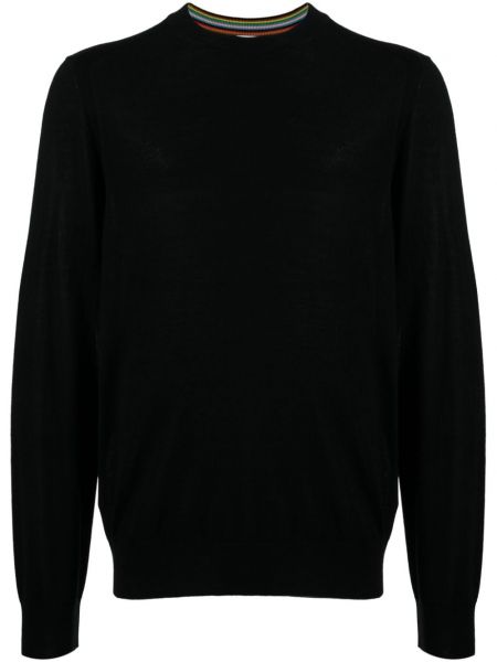 Pull en laine en laine mérinos Paul Smith noir