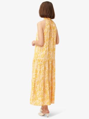 Длинное платье в цветочек с принтом Noa Noa желтое