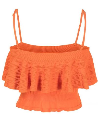 Bikini w paski Solid & Striped pomarańczowy