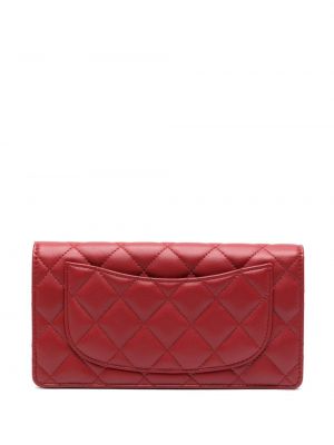 Pikowany portfel Chanel Pre-owned czerwony