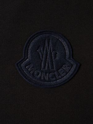 Bavlněná mikina jersey Moncler černá