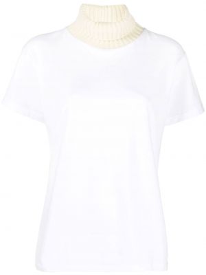 T-shirt i stickad Fabiana Filippi vit