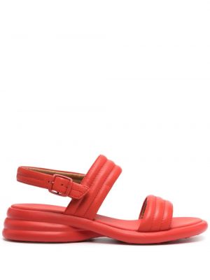Sandales en cuir Camper rouge