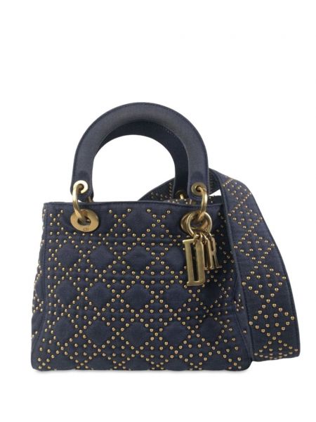 Чанта с шипове Christian Dior Pre-owned синьо