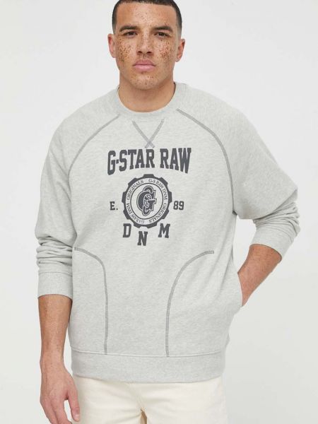 Bluza z nadrukiem w gwiazdy G-star Raw szara