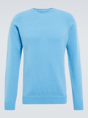 Jersey de lana de tela jersey Sunspel azul