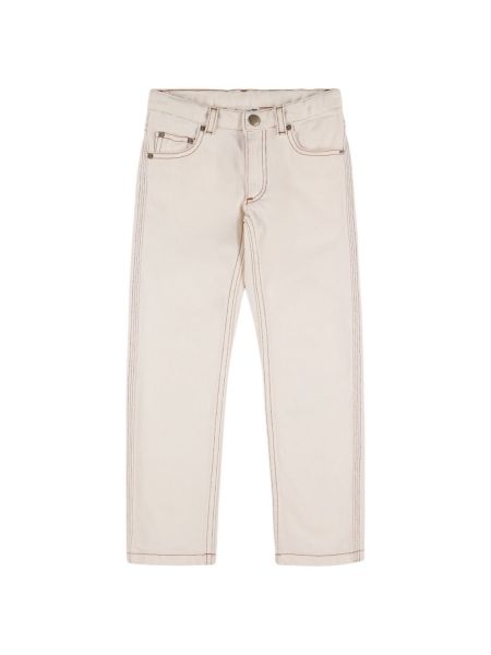 Bomuld jeans for piger Bonpoint beige