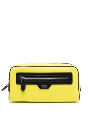 Kožna torbica s printom Tom Ford žuta