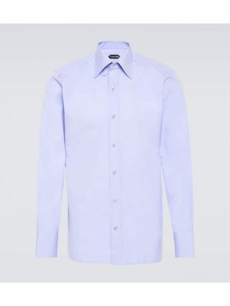 Camisa de algodón Tom Ford azul