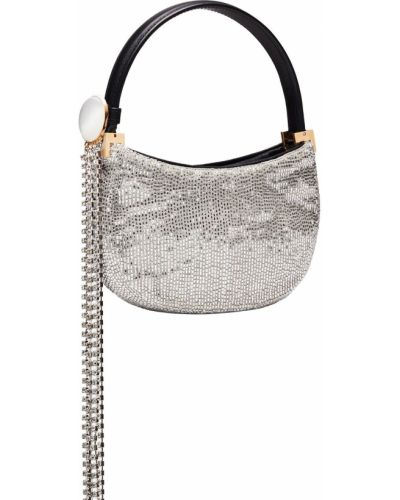 Gyöngyös táska Magda Butrym ezüstszínű