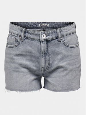 Shorts en jean large Only gris