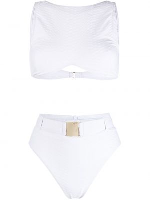 Компект бикини с висока талия Noire Swimwear бяло