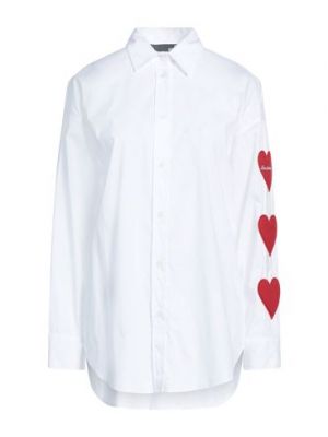 Camicia di cotone Love Moschino bianco