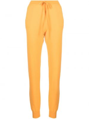 Kašmírové teplákové nohavice Teddy Cashmere oranžová