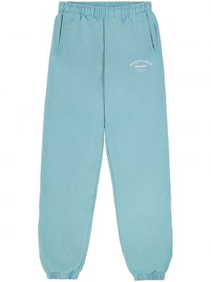Pantaloni con stampa Sporty & Rich blu