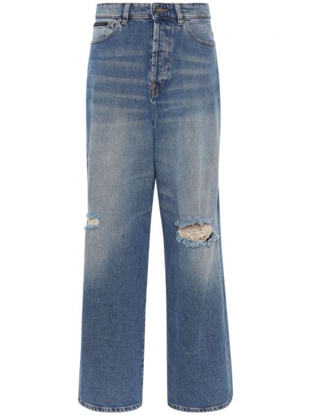 Distressed jeans ausgestellt Philipp Plein blau