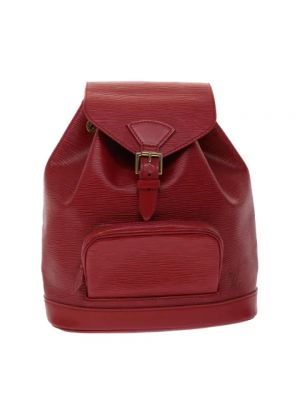 Plecak skórzany Louis Vuitton Vintage czerwony
