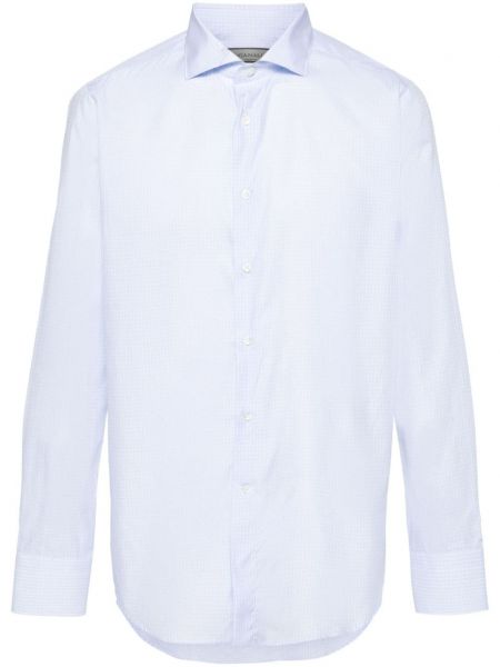 Kockovaná bavlnená košeľa Canali