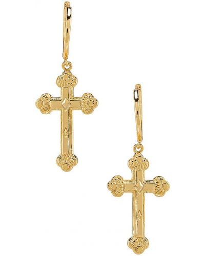 Крестик крест металлический The M Jewelers Ny, золотой